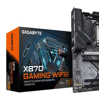 GIGABYTE X870 GAMING WIFI6 Mainboard – Unterstützt AMD Ryzen 9000 CPUs, 8+2+2 Phasen VRM, bis zu 8000MHz DDR5 (OC), 1xPCIe 5.0 + 2xPCIe 4.0, Wi-Fi 6, 2.5GbE LAN, USB 4 GIGABYTE X870 GAMING WIFI6 Mainboard – Unterstützt AMD Ryzen 9000 CPUs, 8+2+2 Phasen VRM, bis zu 8000MHz DDR5 (OC), 1xPCIe 5.0 + 2xPCIe 4.0, Wi-Fi 6, 2.5GbE LAN, USB 4