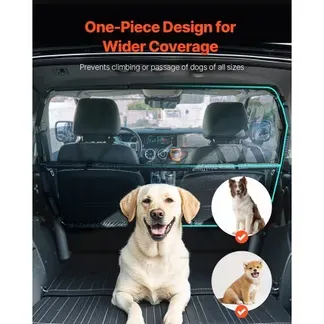 VEVOR Hunde Autobarriere 1415 mm Trennwand Hundegitter zur Montage an Vordersitzen Autoschutzgitter Haustierbarriere mit Netzgewebe, universell passende Autobarriere für SUVs Lkws Fahrzeuge, schwarz VEVOR Hunde Autobarriere 1415 mm Trennwand Hundegitter zur Montage an Vordersitzen Autoschutzgitter Haustierbarriere mit Netzgewebe, universell passende Autobarriere für SUVs Lkws Fahrzeuge, schwarz