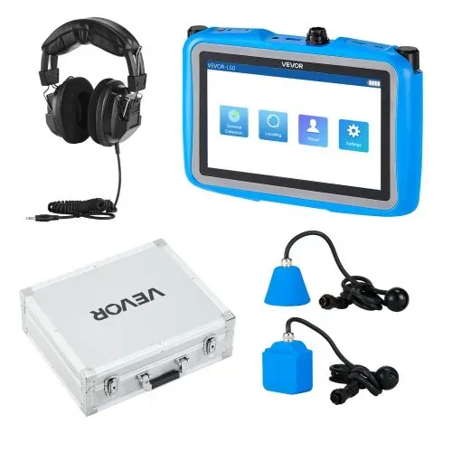 VEVOR Rohr-Wasserleckdetektor, 1 Hz–10000 Hz, 7-Zoll-Touchscreen, Ortungsgerät für Wasserlecks in Rohrleitungen mit horizontalen & vertikalen Sensoren, Kopfhörer, 8 GB SD-Karte & Tragetasche – Bild 10