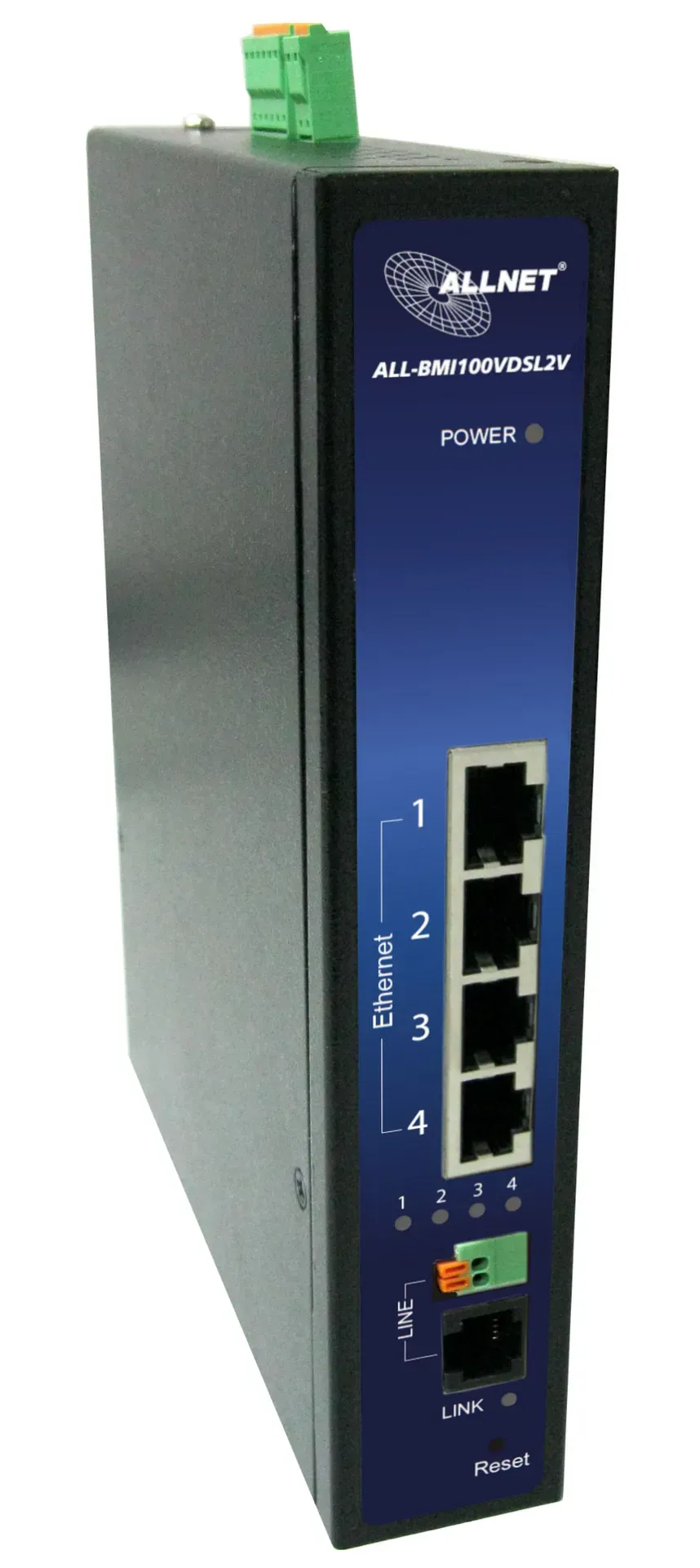 ALLNET ISP Bridge Modem VDSL2 mit Vectoring Industrial IP30 VDSL2V “ALL-BMI100VDSL2V” ALLNET ISP Bridge Modem VDSL2 mit Vectoring Industrial IP30 VDSL2V “ALL-BMI100VDSL2V”