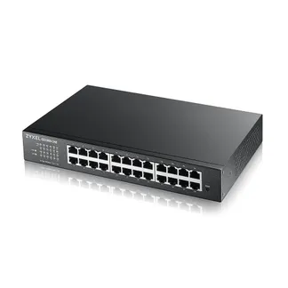 Zyxel Switch smart managed Layer2 24 Port • 24x 1 GbE • PoE Budget 130 Watt • 12x PoE at • 19″ • GS1900-24EP Zyxel Switch smart managed Layer2 24 Port • 24x 1 GbE • PoE Budget 130 Watt • 12x PoE at • 19″ • GS1900-24EP