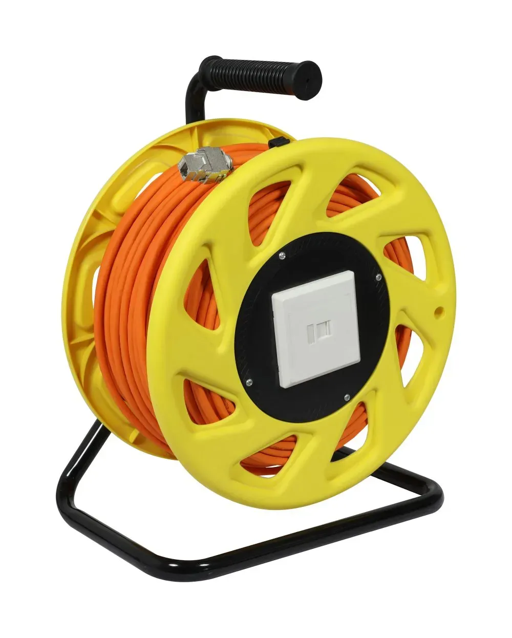 Kabeltrommel, CAT6A, 90m, CAT7A Rohkabel S-STP(S/FTP), mit 2x Buchsen RJ45(CAT6A), LSZH, Synergy 21 Kabeltrommel, CAT6A, 90m, CAT7A Rohkabel S-STP(S/FTP), mit 2x Buchsen RJ45(CAT6A), LSZH, Synergy 21