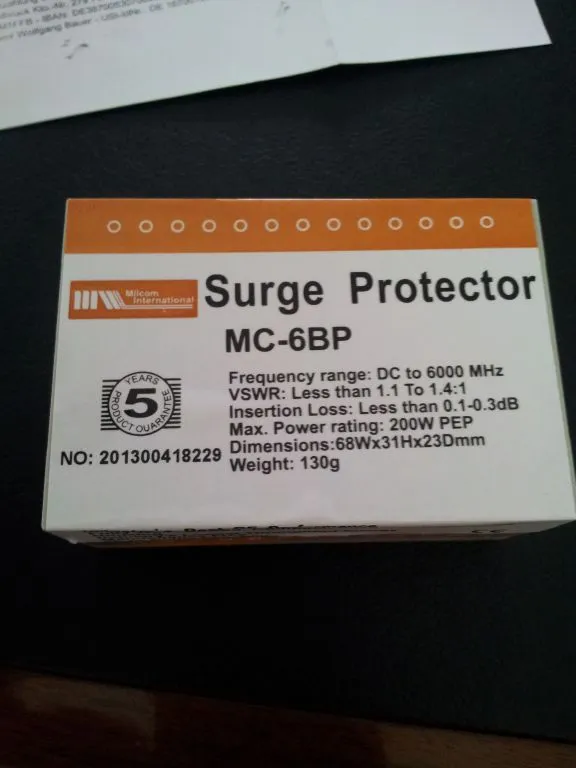 ALLNET Antennen-Blitzschutz 2,4~5 GHz N-Type M -> N-Type F – Bild 2