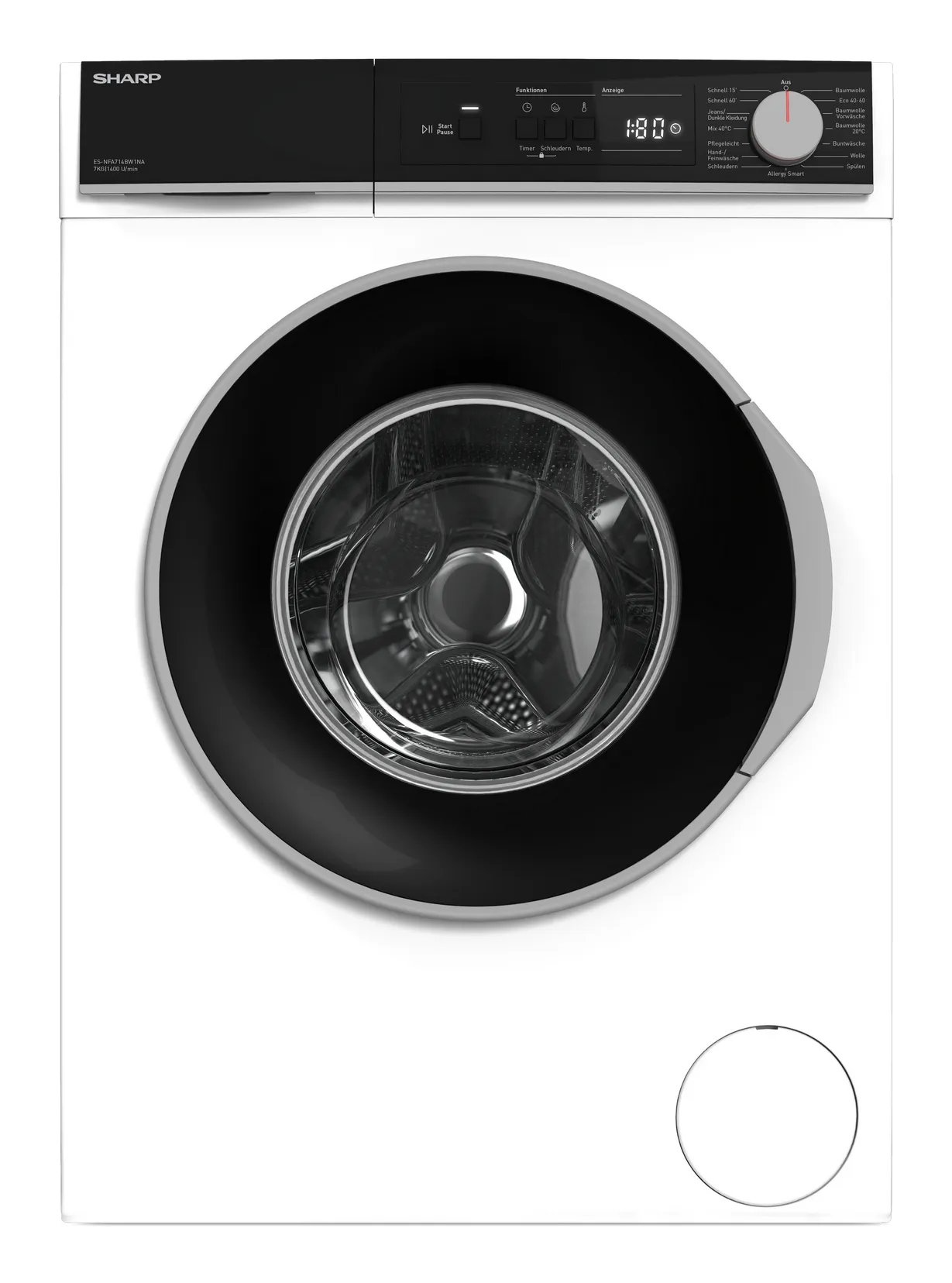 Sharp ES-NFA714BW1NA-DE Waschmaschine Frontlader 7 kg 1400 RPM Weiß Sharp ES-NFA714BW1NA-DE Waschmaschine Frontlader 7 kg 1400 RPM Weiß