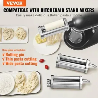VEVOR 3 tlg. Manuelle Nudelmaschine Edelstahl, Edelstahl Frische Manuell Pasta Walze Maschine Italienische Flachteigmaschine Pastamaker inkl. Reinigungsbürste für Spaghetti, Lasagne usw. VEVOR 3 tlg. Manuelle Nudelmaschine Edelstahl, Edelstahl Frische Manuell Pasta Walze Maschine Italienische Flachteigmaschine Pastamaker inkl. Reinigungsbürste für Spaghetti, Lasagne usw.