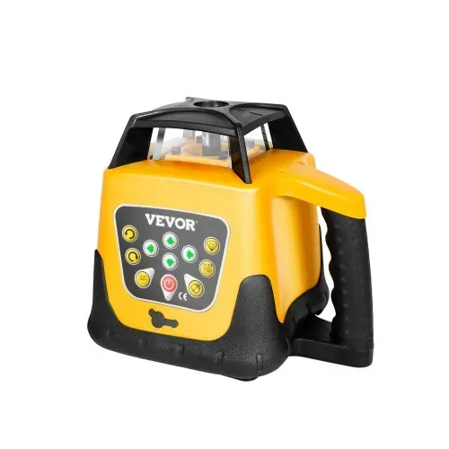 VEVOR Rotationslaser-Nivelliergerät, grüner Strahl, 500 m Reichweite, Neigung einstellbar, 360° drehbar, selbstnivellierend, präzise Messung, inkl. Fernbedienung, Empfänger und Tragetasche – Bild 9