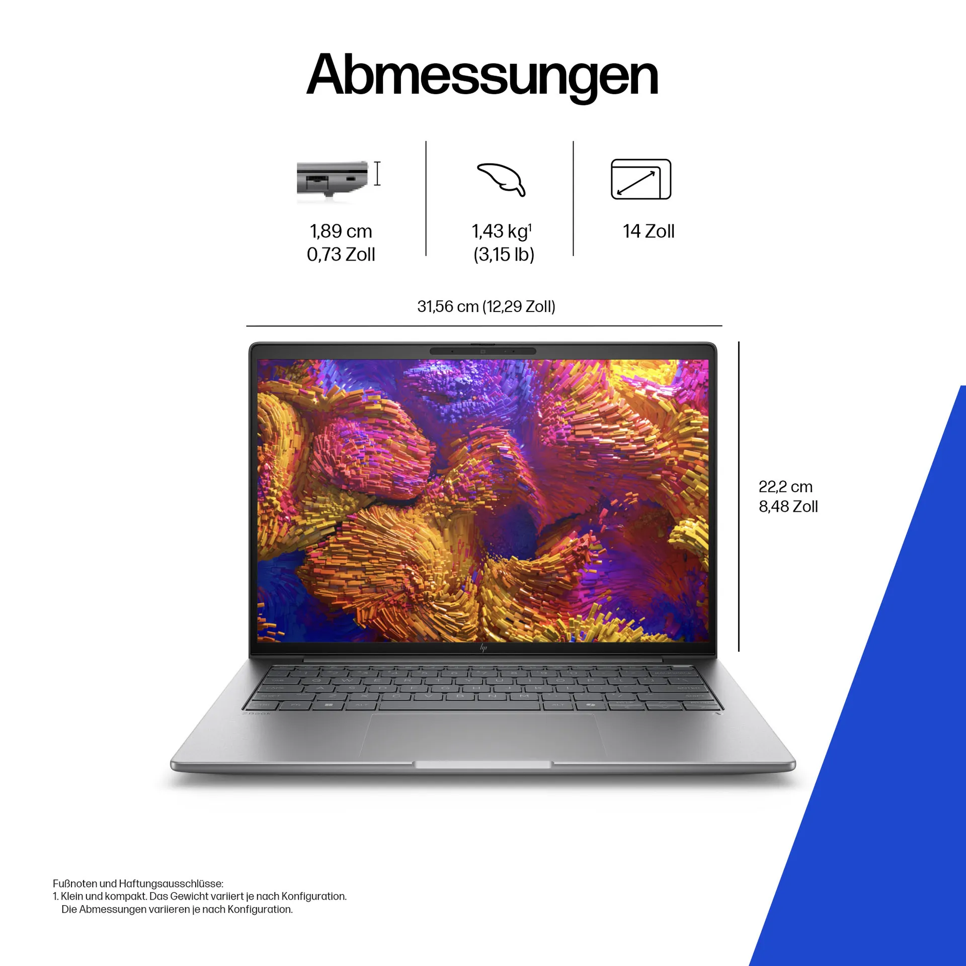 HP ZBook 8 G1ak Copilot+ PC AMD Ryzen AI 7 PRO 350 Mobiler Arbeitsplatz 35,6 cm (14") WUXGA 32 GB DDR5-SDRAM 1 TB SSD Wi-Fi 7 (802.11be) Windows 11 Pro AI Workstation, AI PC Silber – Bild 6