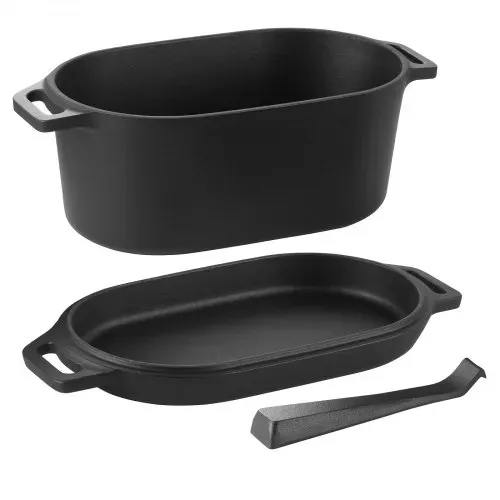 VEVOR Schmortopf aus emailliertem Gusseisen, 3,31 L Dutch Oven zum Backen von Sauerteigbrot, robuster Kochtopf mit Deckel & Griffen, geeignet bis 260 °C, Brottopf Eintöpfen zum Kochen und Braten – Bild 9