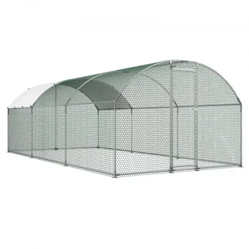 VEVOR Hühnerstall, 3x6x2 m, begehbarer Hühnerauslauf mit Abdeckung, Hühnerhaus mit Kuppeldach & Sicherheitsschloss, Enten- & Kaninchenkäfig, Geflügelgehege für Hinterhof, Bauernhof, Hof – Bild 10