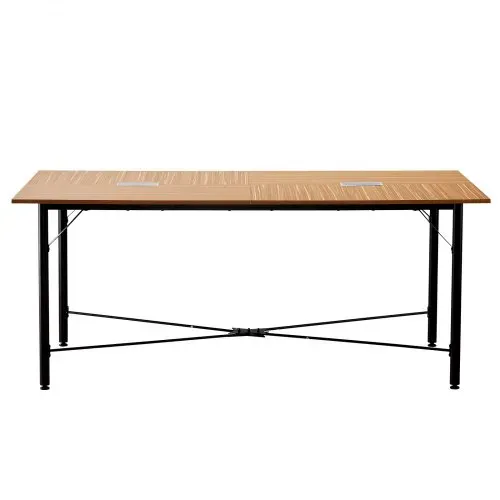 VEVOR Konferenztisch Besprechungstisch für 6-8 Personen 180 x 90 cm (L x B) rechteckiger Kombinationsschreibtisch Meetingtisch Mehrzwecktisch Pausentisch mit Metallbeinen für Büro Konferenzraum – Bild 9