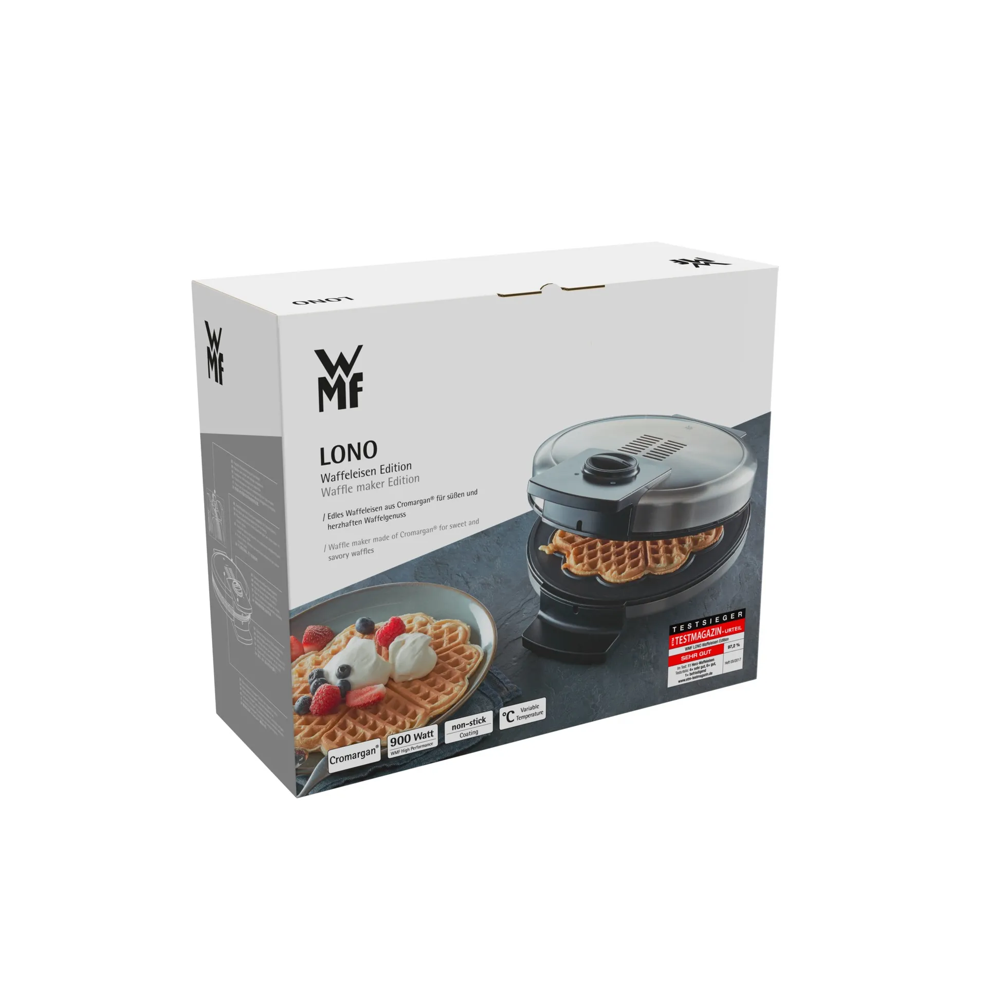 WMF Lono 04.1521.0011 Waffeleisen 5 Waffel(n) 900 W Schwarz, Chrom – Bild 7