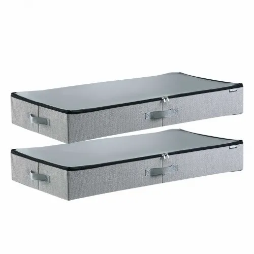 VEVOR Unterbettkommode Unterbettaufbewahrungstasche 2 Stk. (85x43x12cm) Unterbettbehälter mit Deckel, Aufbewahrungsbox für Kleidung Schuhe Schlafzimmer Kleideraufbewahrungstasche 45 L VEVOR Unterbettkommode Unterbettaufbewahrungstasche 2 Stk. (85x43x12cm) Unterbettbehälter mit Deckel, Aufbewahrungsbox für Kleidung Schuhe Schlafzimmer Kleideraufbewahrungstasche 45 L