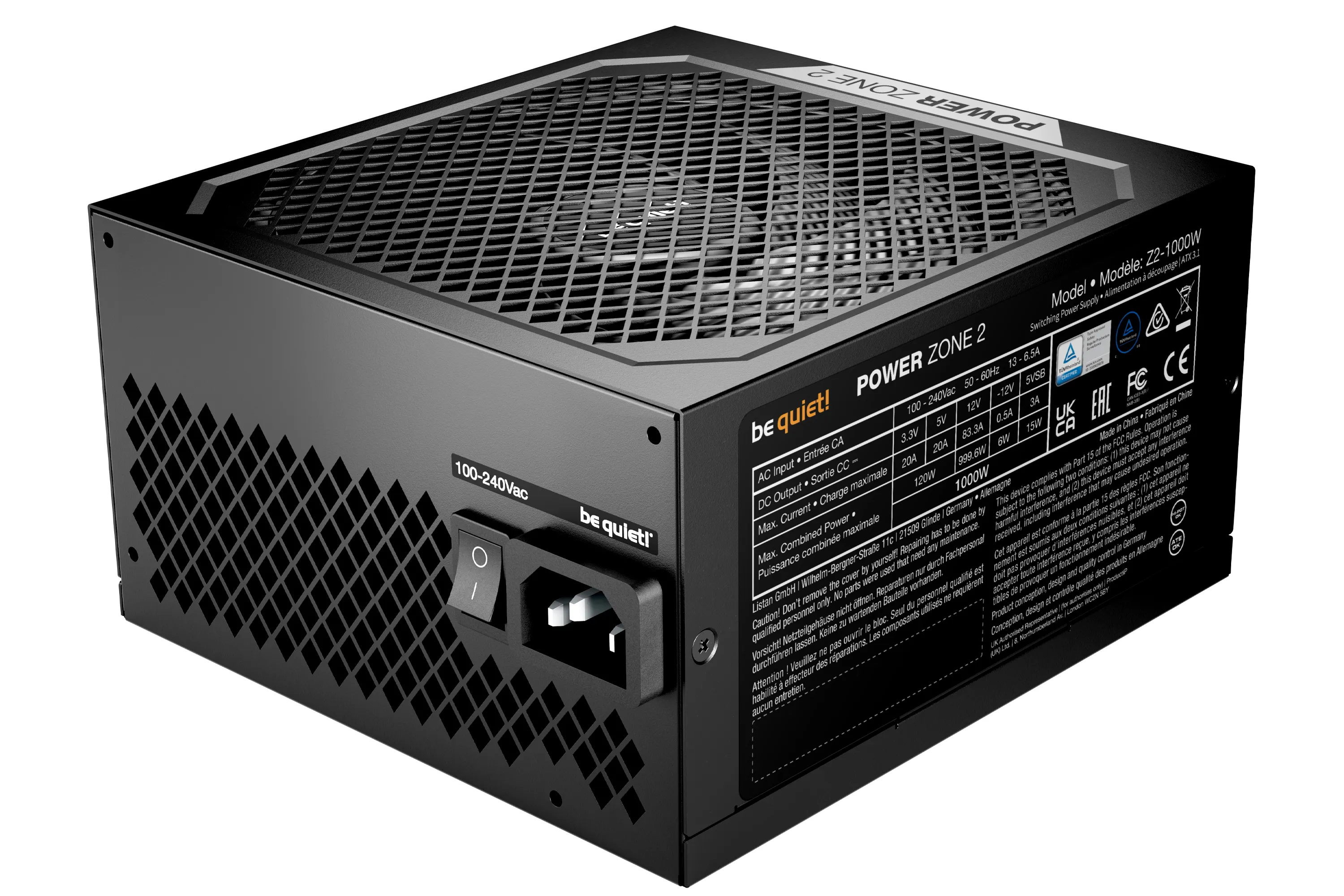 be quiet! POWER ZONE 2 1000W Netzteil 20+4 pin ATX ATX Schwarz – Bild 3