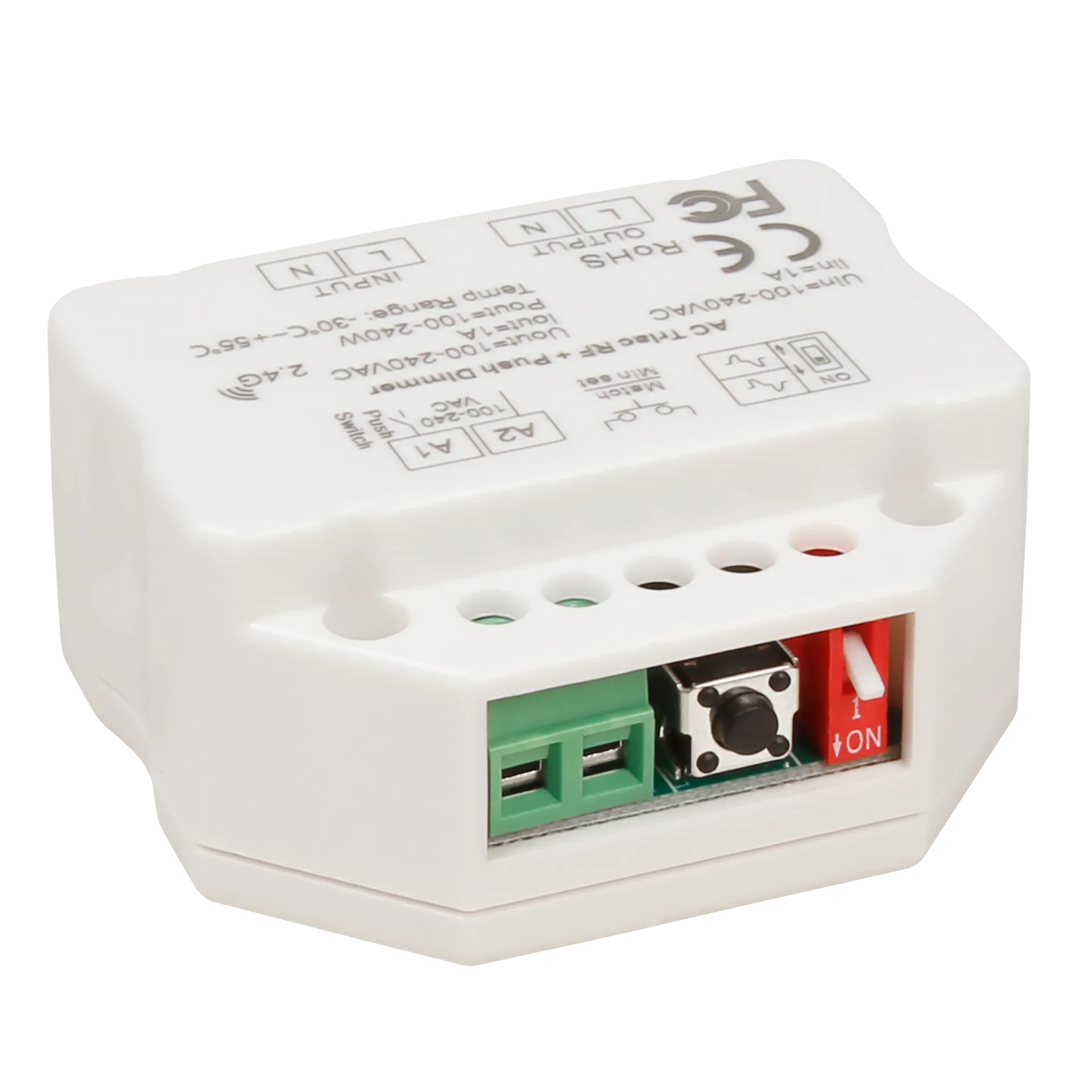 Tast-Dimmer McShine ''TD-24'' LED-geeignet, max. 240W, 230V, passend für UP-Dose – Bild 2