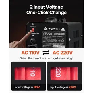 VEVOR Spannungswandler-Transformator, 500VA, Aufwärts-/Abwärtstransformator, Konvertierung von 110 V auf 220 V & von 220 V auf 110 V, mit US-, EU-Steckdose, Netzkabel, Schutzschalter VEVOR Spannungswandler-Transformator, 500VA, Aufwärts-/Abwärtstransformator, Konvertierung von 110 V auf 220 V & von 220 V auf 110 V, mit US-, EU-Steckdose, Netzkabel, Schutzschalter