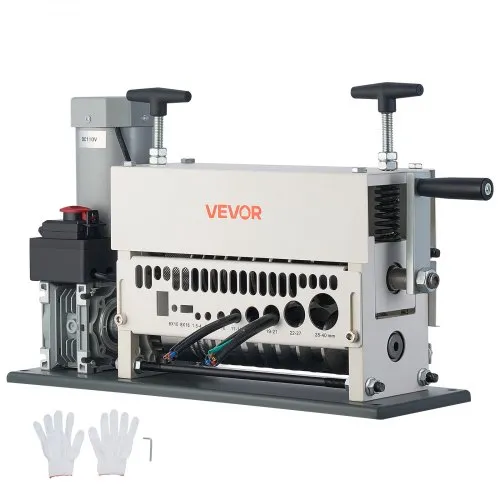 VEVOR Elektrische Kabelabisoliermaschine, 1,5-40 mm, Kabelschälmaschine, 11-Kanal-Automatik-Kupferkabel-Abisolierer, 370-W-Abisolierwerkzeug mit manuellem Handkurbelmodus, Not-Aus-Taste VEVOR Elektrische Kabelabisoliermaschine, 1,5-40 mm, Kabelschälmaschine, 11-Kanal-Automatik-Kupferkabel-Abisolierer, 370-W-Abisolierwerkzeug mit manuellem Handkurbelmodus, Not-Aus-Taste