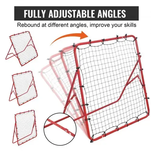 VEVOR Fußball Rebound Netz Tragbares Prellwand Fußball 48 x 48 mm, Rebounder Fußball Eisenrohr & PE-Netz Kinder & Jugendliche Fußballtor Rebounder Kicker für Fußball Training – Bild 2