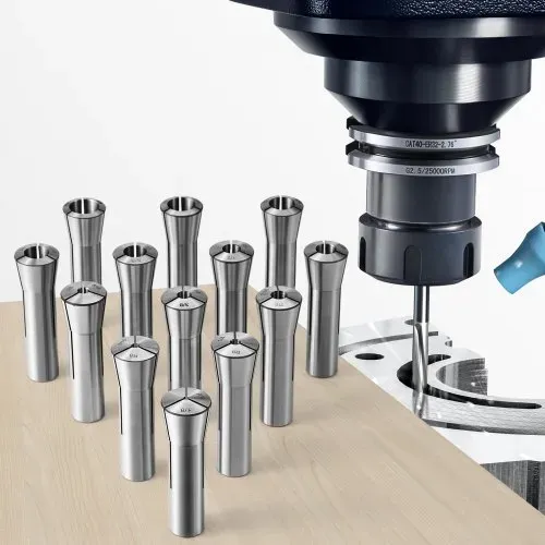VEVOR 13-teiliger Präzisions-R8-Spannzangensatz, 1/8-7/8 Zoll (3,2-22,2 mm), Kohlenstoffstahl-Spannzangenfutter 30 μm TIR für Fräsmaschinen, Bohrmaschinen, Bohrmaschinen, Bearbeitungszentren – Bild 7