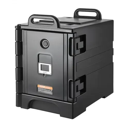 VEVOR Isolierter Speisenbehälterträger Warmhaltebox für Gastronomie 75 L, Speisenbehälter mit Doppelschnallen & Griffen, Speisenbehälterträger Lebensmitteltransportbox Restaurant Kantine schwarz – Bild 9