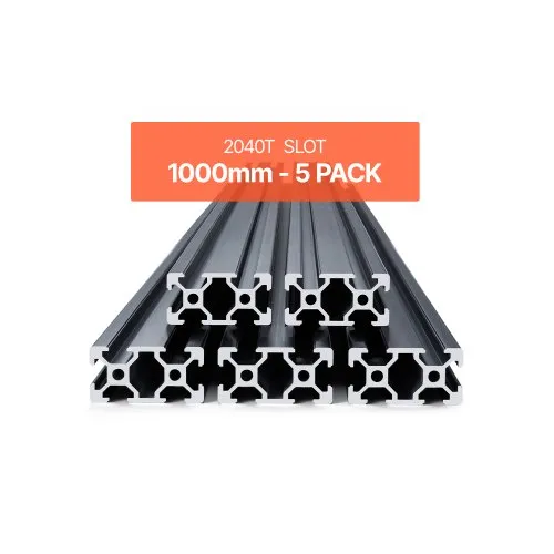 VEVOR 5er Set Aluprofil 1000 mm T-Nut 2040 Aluminium-Strangpressprofil, eloxierte Linearschiene nach europäischem Standard, Nutenprofil für 3D-Drucker, CNC-Maschine DIY, Lasergravur, Schwarz VEVOR 5er Set Aluprofil 1000 mm T-Nut 2040 Aluminium-Strangpressprofil, eloxierte Linearschiene nach europäischem Standard, Nutenprofil für 3D-Drucker, CNC-Maschine DIY, Lasergravur, Schwarz