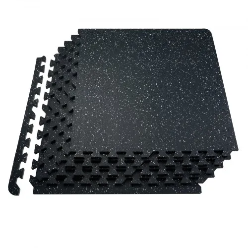 VEVOR Yoga Bodenmatten 25 Stk. Gummioberfläche & EVA-Schaum, 61 x 61 cm Trainingsmatten mit 100 Quadratfuß Abdeckung, ineinandergreifende Gymnastikmatten für Fitnessstudio Garage, Schwarz & Weiß VEVOR Yoga Bodenmatten 25 Stk. Gummioberfläche & EVA-Schaum, 61 x 61 cm Trainingsmatten mit 100 Quadratfuß Abdeckung, ineinandergreifende Gymnastikmatten für Fitnessstudio Garage, Schwarz & Weiß
