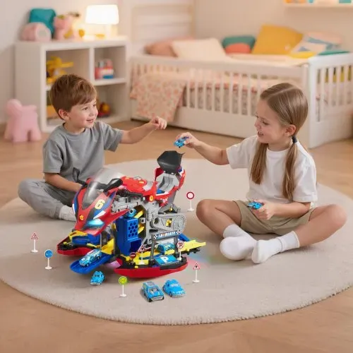 VEVOR Motorradmotor-Spielzeug, 25-teilig, Motorradmechaniker-Spielzeug mit abnehmbaren Teilen, Lichtern & Geräuschen, simuliertes Fahren & Rennstreckenrennen, für Kinder ab 3 Jahren, Rot – Bild 7