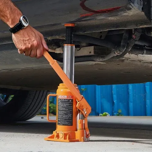 VEVOR hydraulischer Wagenheber Flaschenwagenheber 12 t 205–400 mm Hubbereich, Hochleistungs-Stempelwagenheber für Auto SUV Pickup Autoreparatur Hauslift landwirtschaftliche Geräte, Orange – Bild 7