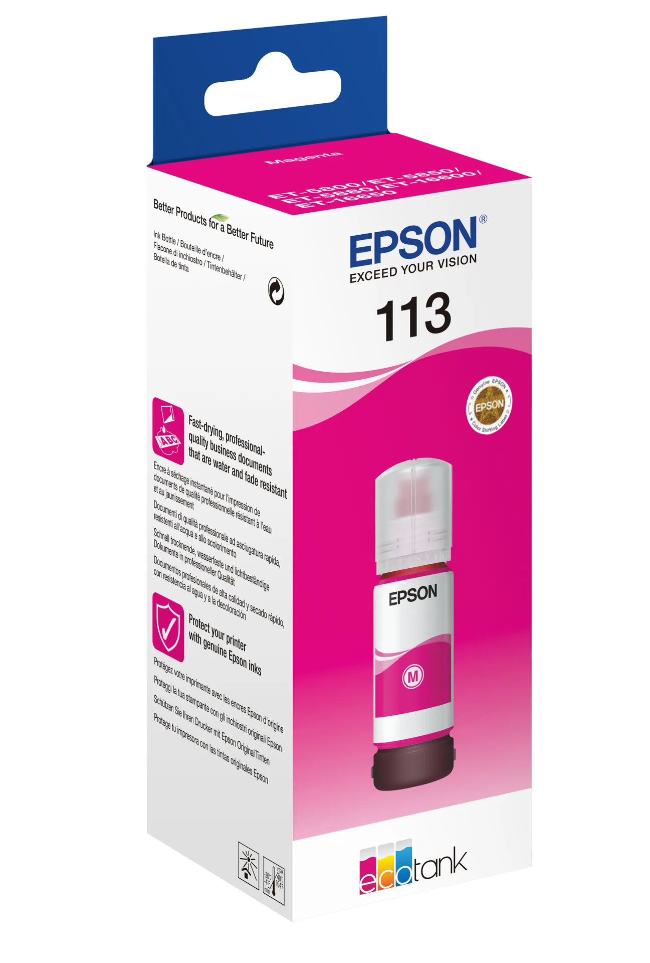 Epson 113 EcoTank Pigment Magenta ink bottle – Bild 2