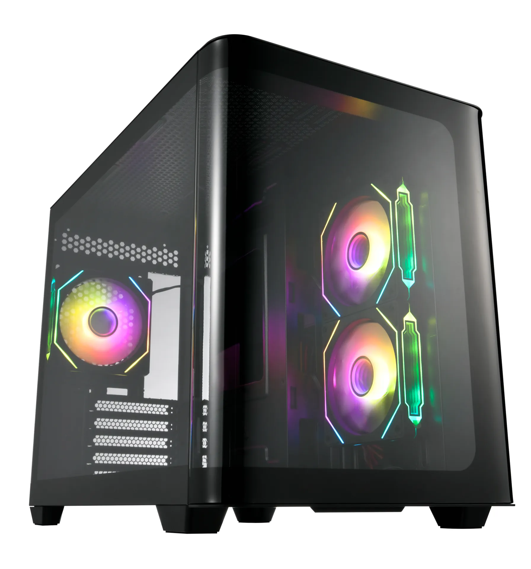 FSP S380-BA Gehäuse Midi Tower mITX, mATX Schwarz ARGB – Bild 2