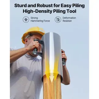 VEVOR Pfahlramme, Handramme mit 2 Handgriffen, Pfostenramme für Holzzäune, Zaunpfahlramme für T-Pfosten mit Innendurchmesser bis zu 15,5 cm, Ideal für Bauernhof, Garten, Hof, 430x308x165,5 mm VEVOR Pfahlramme, Handramme mit 2 Handgriffen, Pfostenramme für Holzzäune, Zaunpfahlramme für T-Pfosten mit Innendurchmesser bis zu 15,5 cm, Ideal für Bauernhof, Garten, Hof, 430x308x165,5 mm