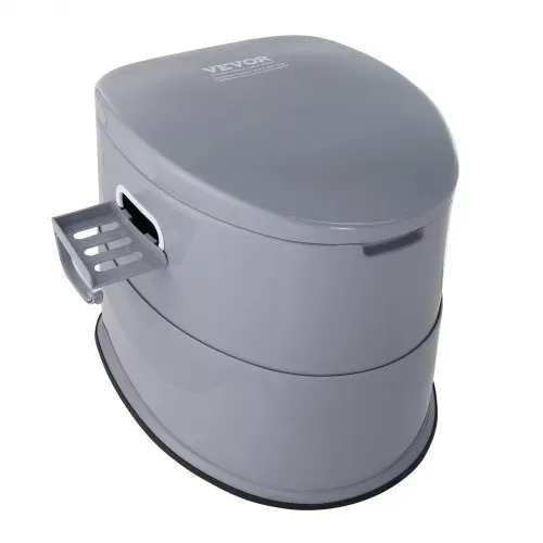VEVOR 5 L Campingtoilette mit Toilettenpapier- und Handyhalter, Tragbare Campingtoilette 500 x 467 x 400 mm Reisetoilette Nottoilette Weiße Toiletten 136,1 kg Gewichtstragfähigkeit Wohnmobiltoilette – Bild 8