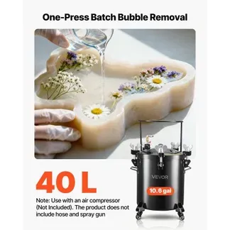 VEVOR Druckbehälter, 40 L Drucktank aus Stahl mit 3 Schnellkupplungen (EU/AU/US) für Heimgebrauch Heimwerkerarbeiten Kunstkreationen, Behälter mit großem Durchmesser & 4 Rollen VEVOR Druckbehälter, 40 L Drucktank aus Stahl mit 3 Schnellkupplungen (EU/AU/US) für Heimgebrauch Heimwerkerarbeiten Kunstkreationen, Behälter mit großem Durchmesser & 4 Rollen
