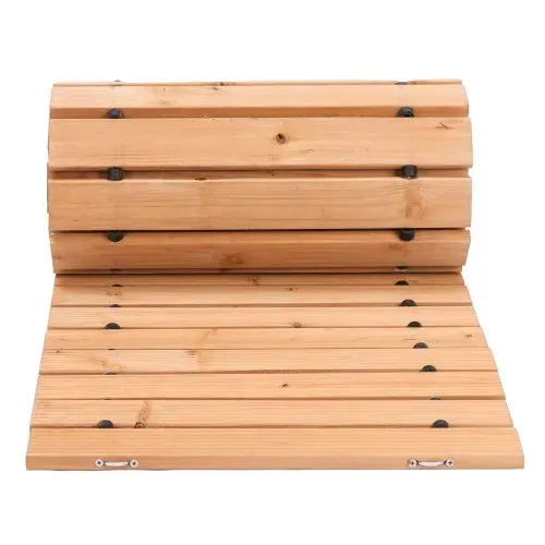 VEVOR Gartenweg Rollweg 244x43 cm, Ausrollbarer Holzweg, Außenweg aus Zedernholz mit Drahtseilverbindung, Gartentritt, Holztritt, Gehweg, Wege im Garten, Hinterhof, Terrasse, Ideal für Hochzeitsfeiern – Bild 10