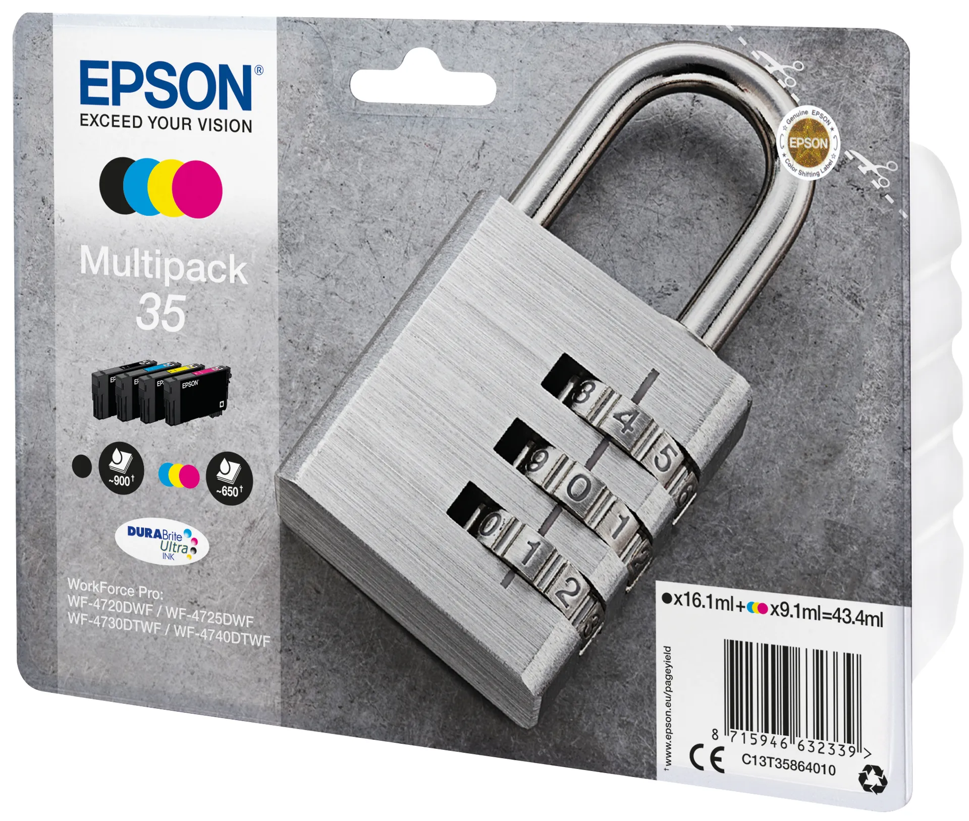 Epson Padlock Multipack 4-colours 35 DURABrite Ultra Ink – Bild 2