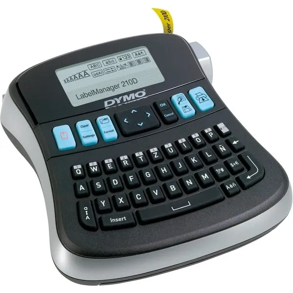 DYMO LabelManager 210D+ Beschriftungsgerät | Etikettiergerät mit QWERTZ Tastatur & großem Grafikdisplay | für D1 Etiketten in 69und 12mm Breite DYMO LabelManager 210D+ Beschriftungsgerät | Etikettiergerät mit QWERTZ Tastatur & großem Grafikdisplay | für D1 Etiketten in 69und 12mm Breite