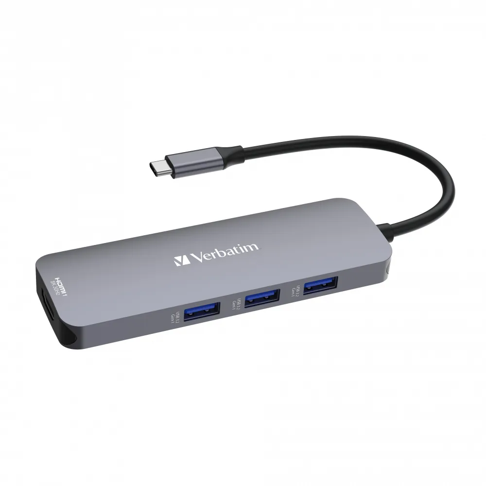 Verbatim CMH-08 USB Typ-C 5000 Mbit/s Silber – Bild 2