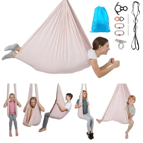 VEVOR Aerial Yoga Hängematte, max. Tragkraft 136,07 kg, Yoga-Schaukel mit Nylongewebe & Daisy Rope & PE-Reißverschlusstasche, Gymnastikschaukeln Doppelfunktion Anti-Gravity-Übungen Rosa VEVOR Aerial Yoga Hängematte, max. Tragkraft 136,07 kg, Yoga-Schaukel mit Nylongewebe & Daisy Rope & PE-Reißverschlusstasche, Gymnastikschaukeln Doppelfunktion Anti-Gravity-Übungen Rosa