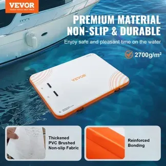 VEVOR Aufblasbares Schwimmdock, 2,43 x 1,82 m, Dockplattform, rutschfeste Wasserschwimmdockmatte mit tragbarer Tragetasche und abnehmbarer Leiter, schwimmende Plattform-Inselfloß für Pool, Strand VEVOR Aufblasbares Schwimmdock, 2,43 x 1,82 m, Dockplattform, rutschfeste Wasserschwimmdockmatte mit tragbarer Tragetasche und abnehmbarer Leiter, schwimmende Plattform-Inselfloß für Pool, Strand