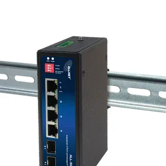 ALLNET Switch industrial unmanaged Layer2 6 Port GbE • 4x GbE • 2x SFP • Lüfterlos , IP40 • ALL-SGI8104v3 ALLNET Switch industrial unmanaged Layer2 6 Port GbE • 4x GbE • 2x SFP • Lüfterlos , IP40 • ALL-SGI8104v3
