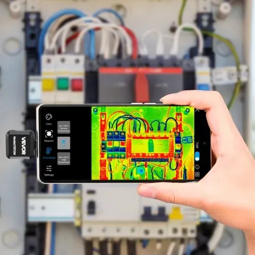 VEVOR Wärmebildkamera für Android, 512x384 Super IR 256x192 IR-Auflösung Thermobildkamera für Smartphone Tablet mit USB-C Anschluss, 25Hz Infrarotkamera mit 15 Farbpaletten für -20°C-550°C Inspektion – Bild 7