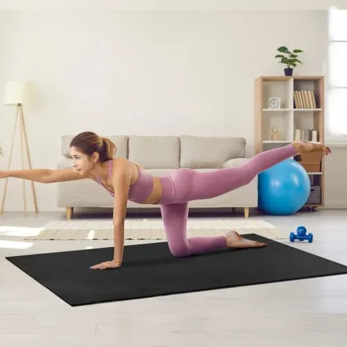 VEVOR Trainingsmatte, rutschfeste, hochdichte Premium-Yogamatte, Trainings-Yogamatte für Männer und Frauen, Fitness- und Trainingsmatte mit Tasche und Tragegurt, für alle Arten von Heim-Yoga, Pilates und Bodentraining (2,1 x 1,5 m) – Bild 7