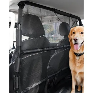 VEVOR Hunde Autobarriere 127 cm Trennwand Hundegitter zur Montage an Vordersitzen Autoschutzgitter Haustierbarriere mit Netzgewebe, universell passende Hunde-Autobarriere für SUVs Lkws Fahrzeuge, schwarz VEVOR Hunde Autobarriere 127 cm Trennwand Hundegitter zur Montage an Vordersitzen Autoschutzgitter Haustierbarriere mit Netzgewebe, universell passende Hunde-Autobarriere für SUVs Lkws Fahrzeuge, schwarz