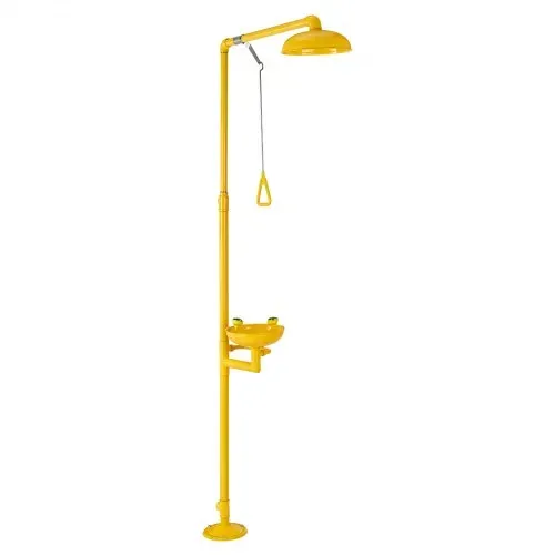 VEVOR Augenspülstation, 870x400x2330 mm, Augenspül- & Duschkombination aus Edelstahl 304, OSHA-zugelassene Erste-Hilfe-Augenreinigungsgerät, für Schulen, Labore, Fabriken, Gelb – Bild 9