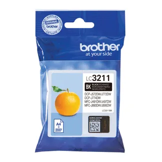 Brother LC3211BK Druckerpatrone 1 Stück(e) Original Standardertrag Schwarz Brother LC3211BK Druckerpatrone 1 Stück(e) Original Standardertrag Schwarz