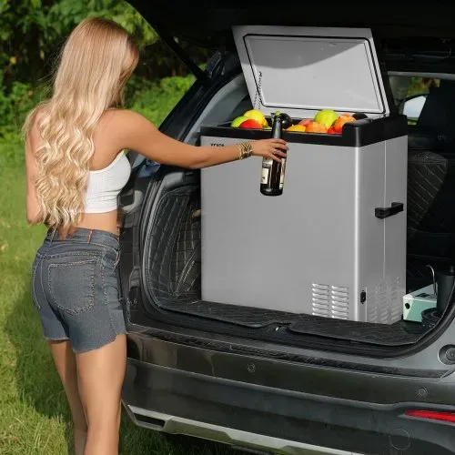 VEVOR Autokühlschrank, 12-Volt-Autokühlschrank, tragbarer 70-Liter-Einzelzonen-Gefrierschrank, einstellbarer Bereich von -4℉ bis 68℉, 12/24 V DC und 100-240 V AC-Kompressorkühler für Outdoor, Camping, Wohnmobil – Bild 7