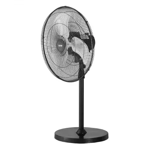 VEVOR Industrieller Standventilator, 570 mm, 90-Grad-Oszillationsventilator, höhenverstellbare Ventilatoren mit 3 einstellbaren Geschwindigkeiten, Windmaschine für Werkstatt, Lagerhaus, Schwarz – Bild 9
