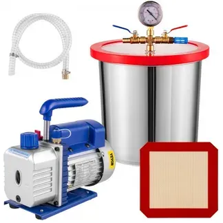 VEVOR 12L Vakuumkammer Multifunktionspumpe 85L/Min Vakuumpumpe Unterdruckpumpe Edelstahl VEVOR 12L Vakuumkammer Multifunktionspumpe 85L/Min Vakuumpumpe Unterdruckpumpe Edelstahl