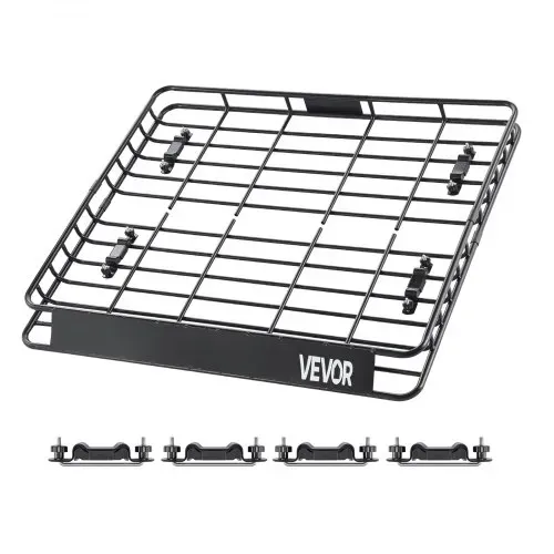 VEVOR Dachgepäckträgerkorb Autodachkorb (1095 x 1270 x 105 mm) universeller Dachgepäckträger aus rostfreiem legiertem Stahl mit 68 kg Max. Tragkraft, Autodach-Gepäckträger für SUV Lkw – Bild 8