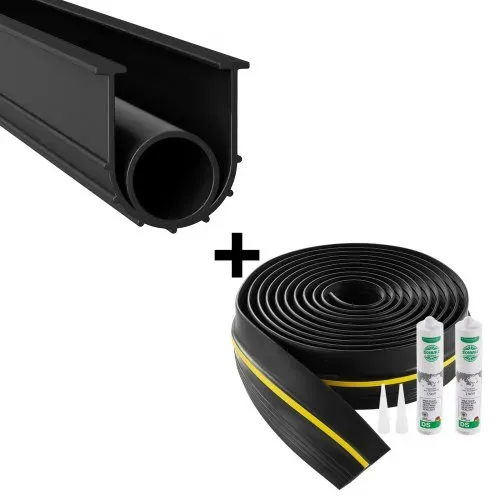 VEVOR Dichtungsset für Garagentorschwellen, 6,09 m U-Form + O-Ring, universelle PVC-Dichtungsleiste für Garagentorunterteile, kombinierbar mit wetterfestem Dichtungsstreifen für Garagenschwellen VEVOR Dichtungsset für Garagentorschwellen, 6,09 m U-Form + O-Ring, universelle PVC-Dichtungsleiste für Garagentorunterteile, kombinierbar mit wetterfestem Dichtungsstreifen für Garagenschwellen