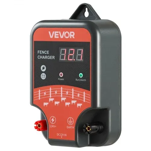 VEVOR Weidezaungerät, 12 kV 3 J, AC/DC Elektrozaungerät mit LED-Anzeige, Reichweite 3 km, leistungsstarkes Plug-in-Ladegerät, zum Schutz von Eindringen vor Wildtieren für Nutztiere & Geflügel – Bild 10